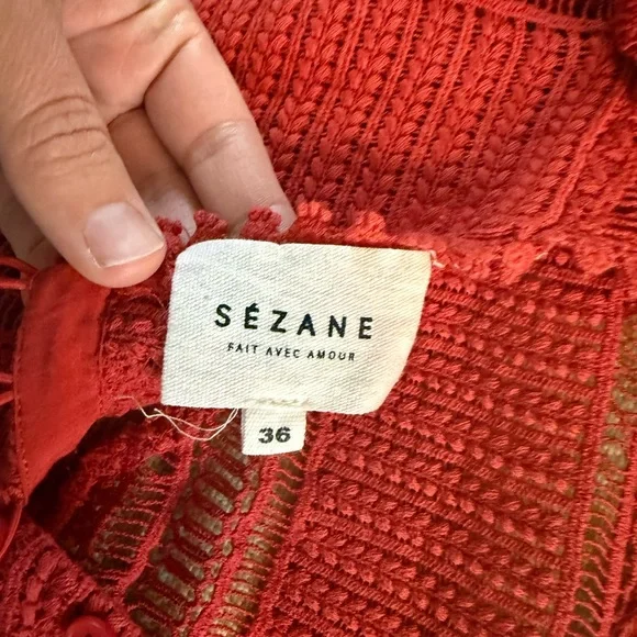 Sezane Crochet Long Sleeve Top - Picture 3 of 4